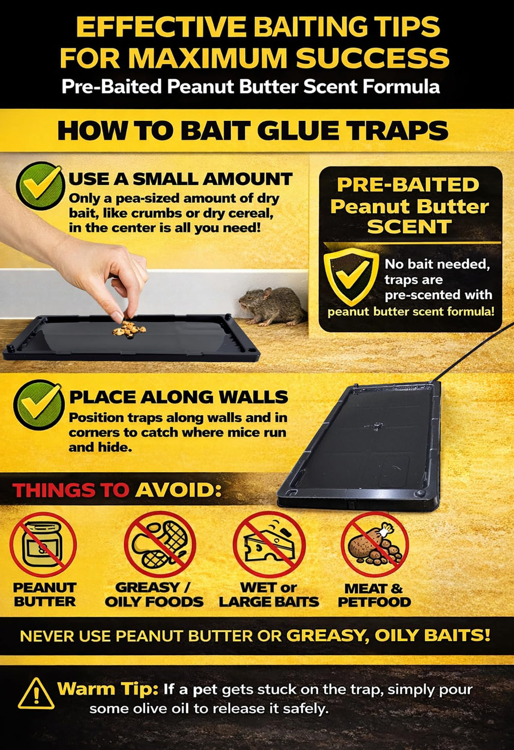 Sturdon Large Rat Glue Trap in a kitchen setting