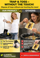 Sturdon Large Rat Glue Trap showing included gloves and zip ties