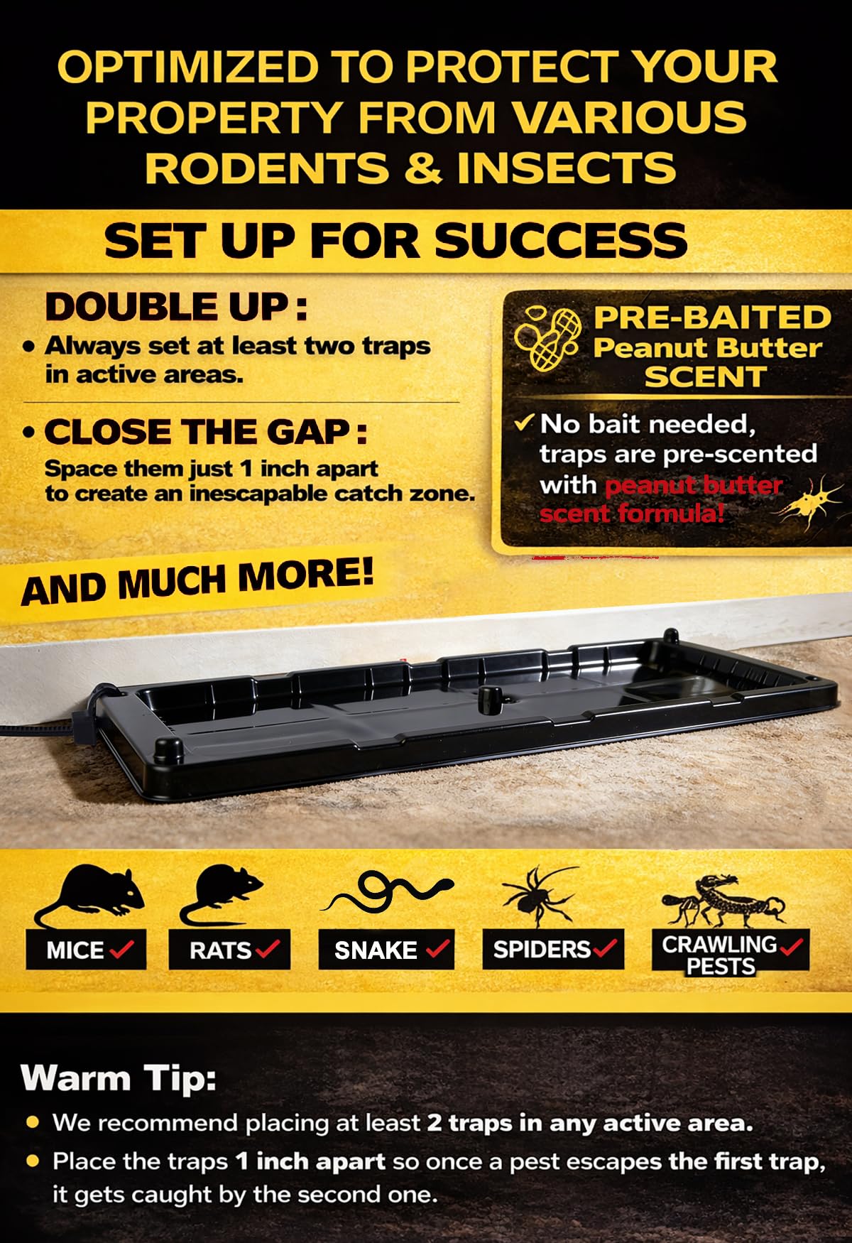 Sturdon Large Rat Glue Trap showing pre-scented feature