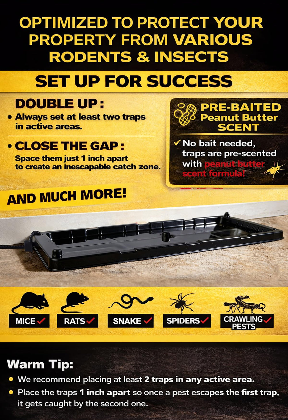Sturdon Large Rat Glue Trap showing pre-scented feature