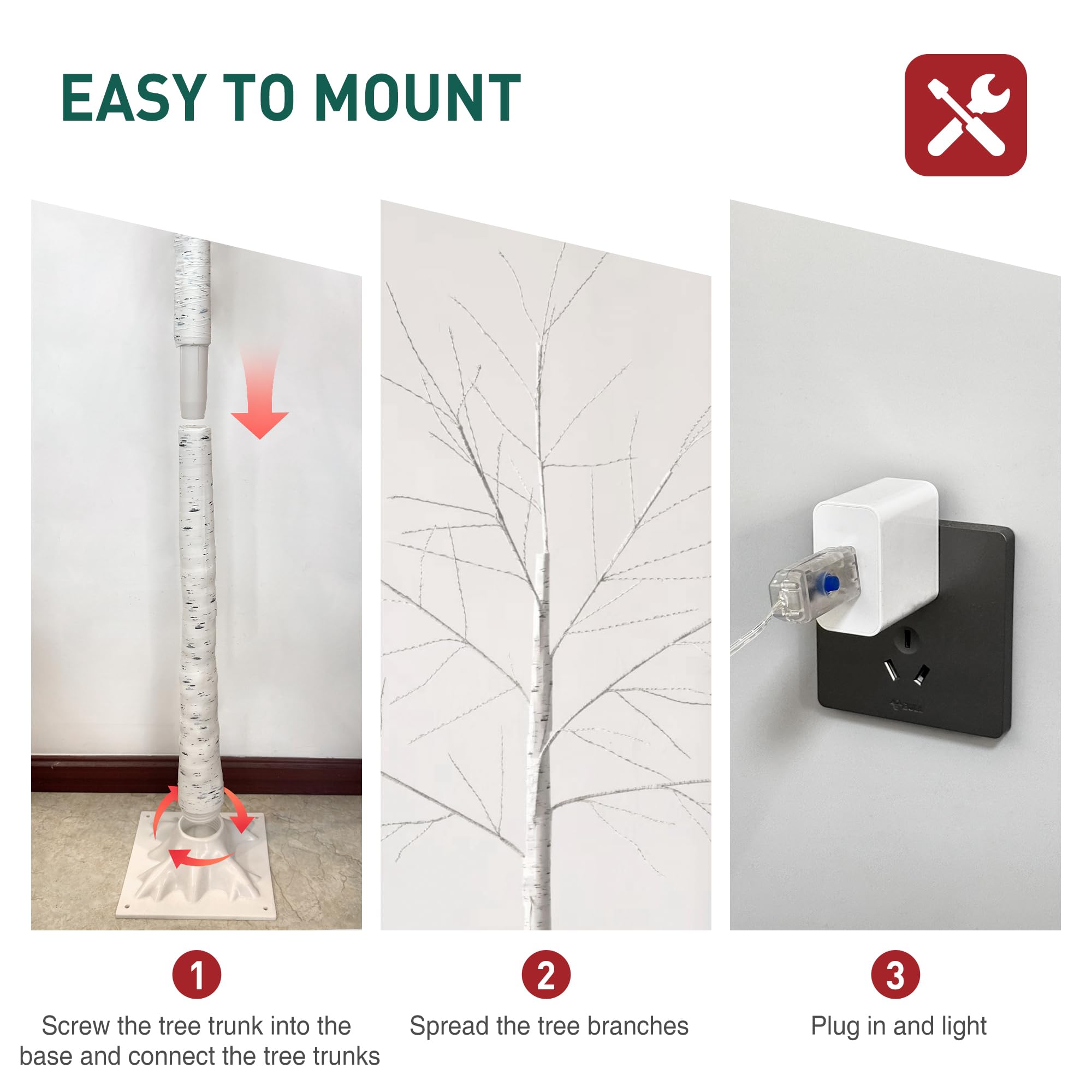 Sturdy base of MICLIONLED Firefly Tree for outdoor use