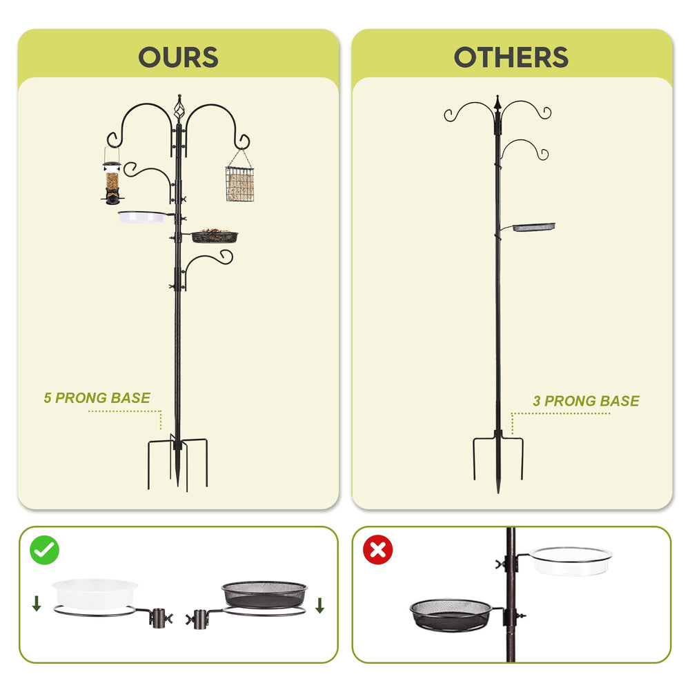 Sturdy base prong of the ERYTLLY Bird Feeding Station
