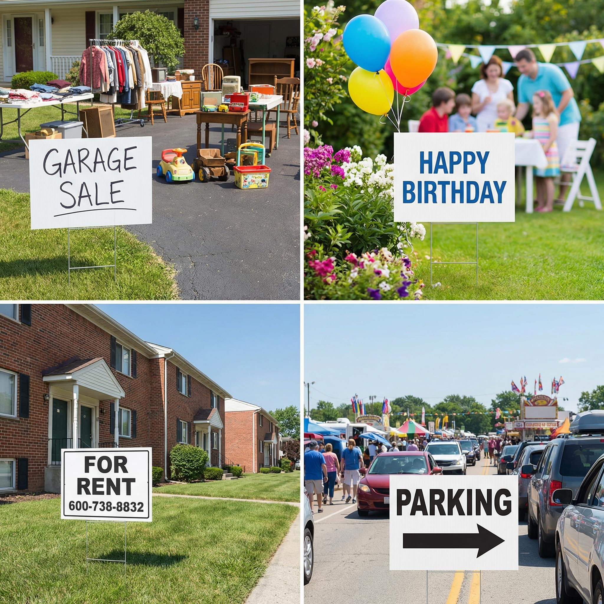 Sturdy metal H-stakes for WENWELL yard signs