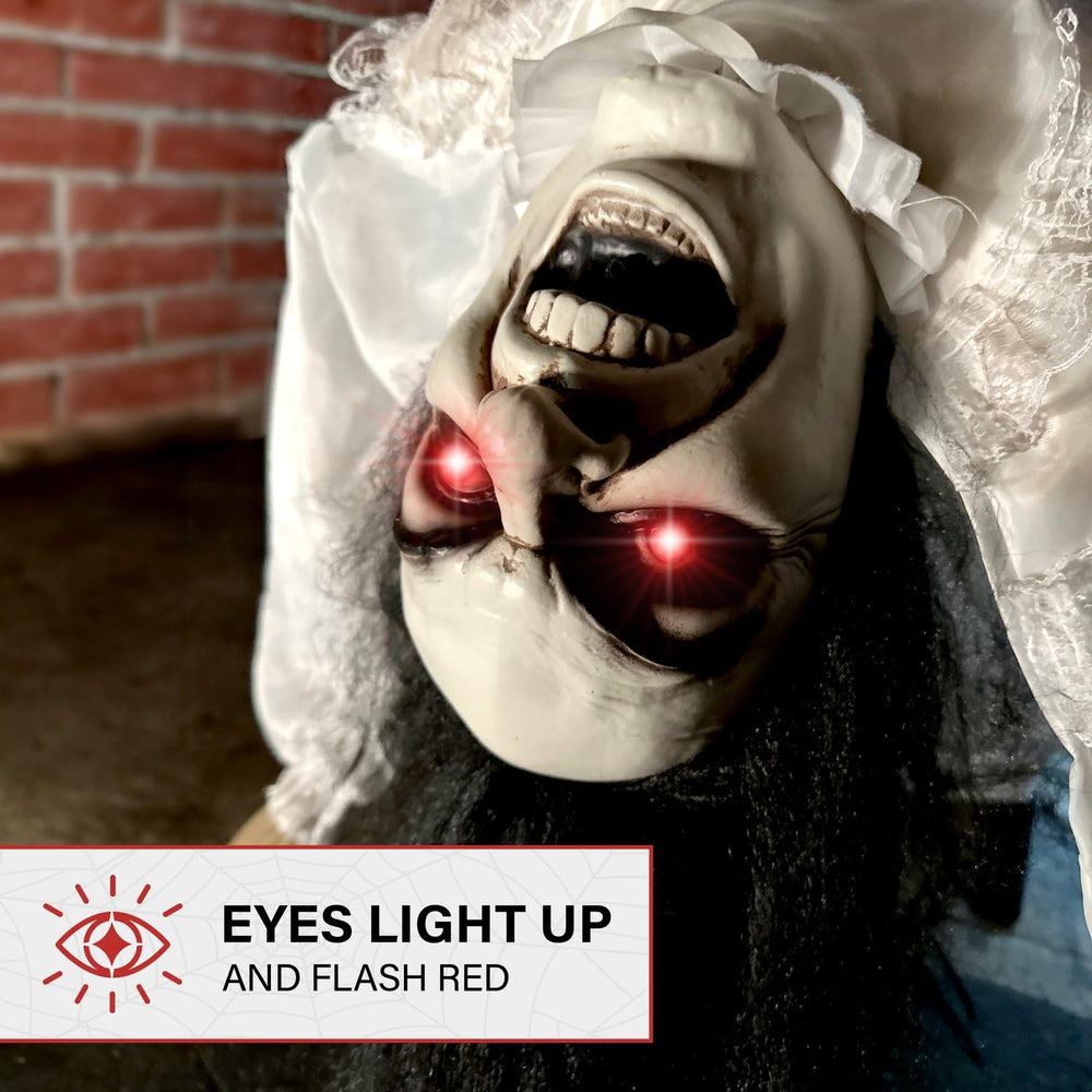 Sturdy stand for the possessed woman animatronic