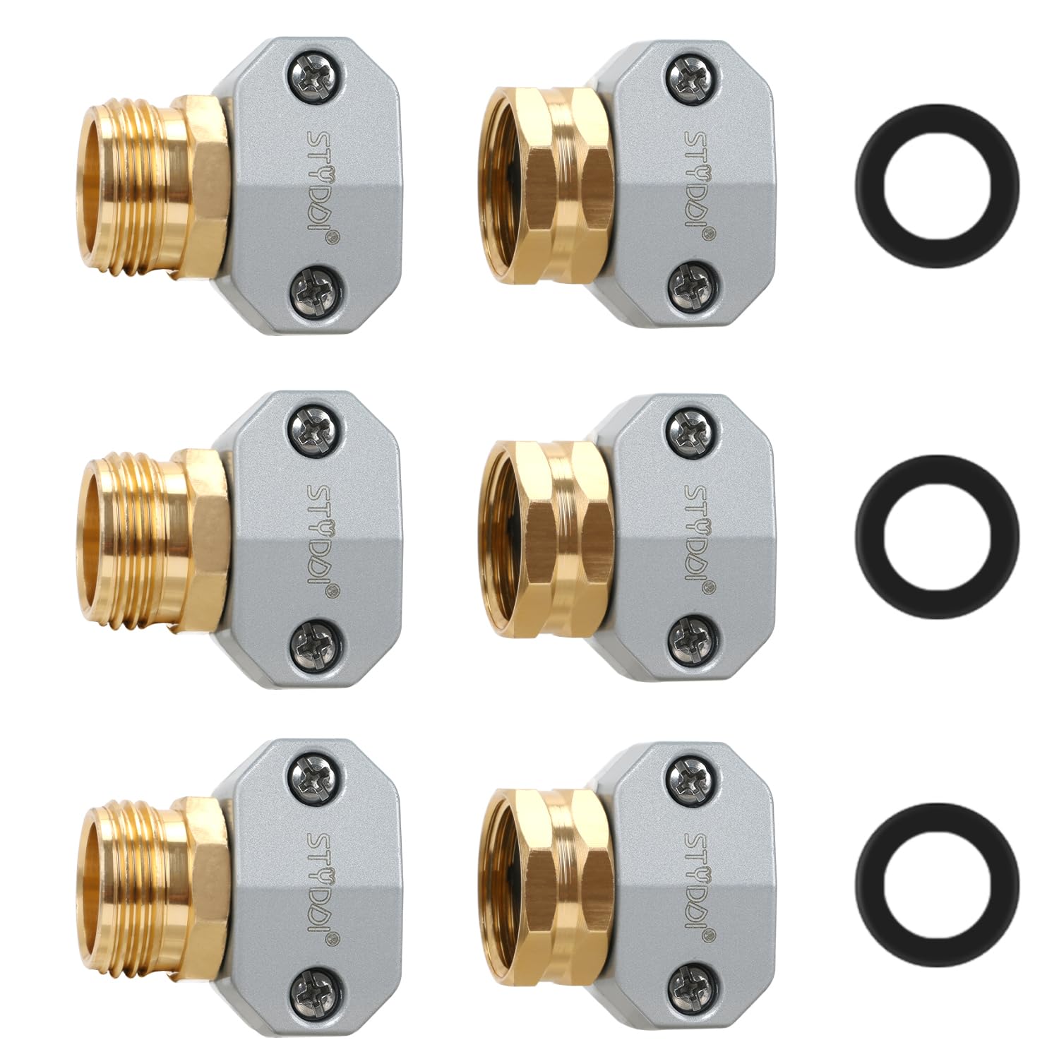 STYDDI Garden Hose Repair Connector Fitting package front view