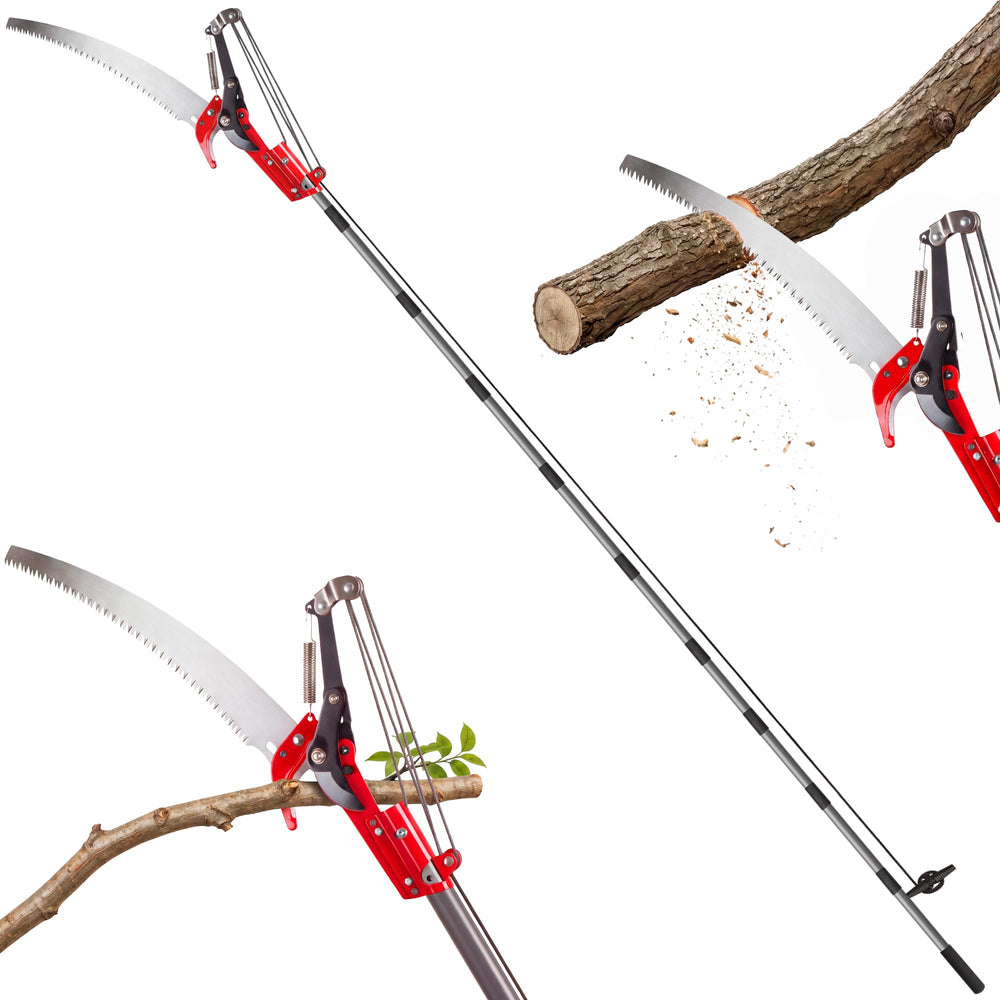 Suchtale 14FT Pole Tree Pruner red model front view