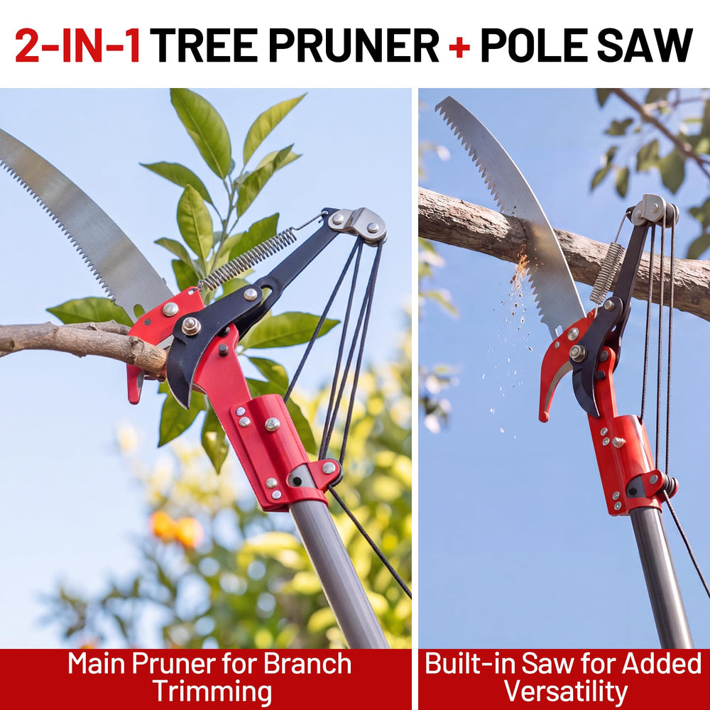 Suchtale 14FT Pole Tree Pruner with saw function close-up