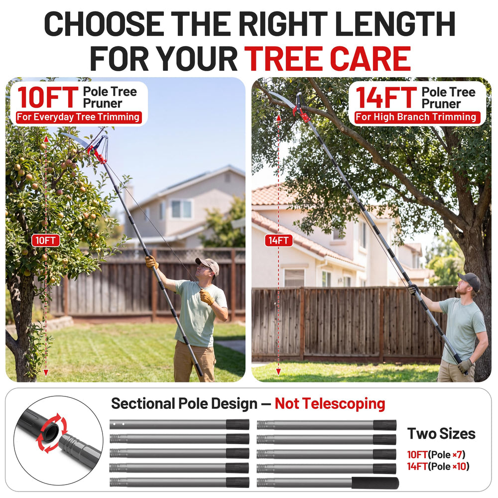 Suchtale pole pruner dismantled for storage