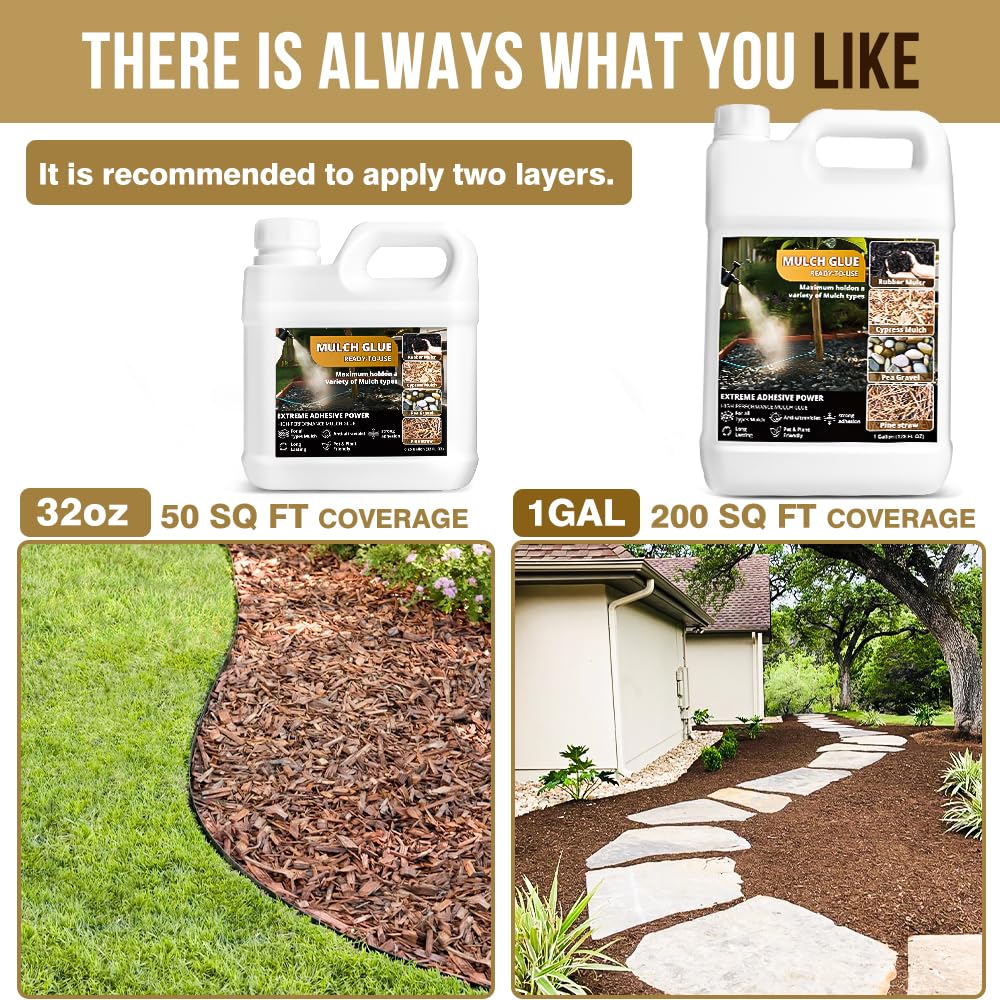 Sudale Mulch Glue being applied to gravel in garden