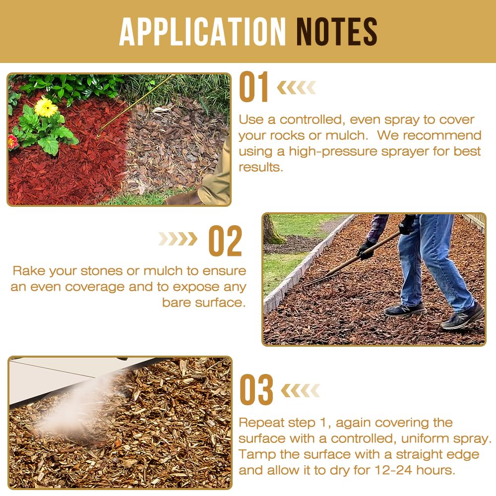 Sudale Mulch Glue used on wood chips along garden path