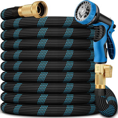 Suewaxxf 75 FT Non-Expandable Garden Hose blackblue model front view