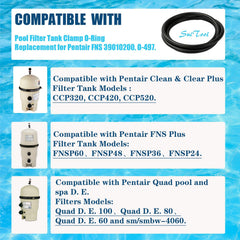 SuiTool Tank Clamp O-Ring Replacement with Pentair filter model
