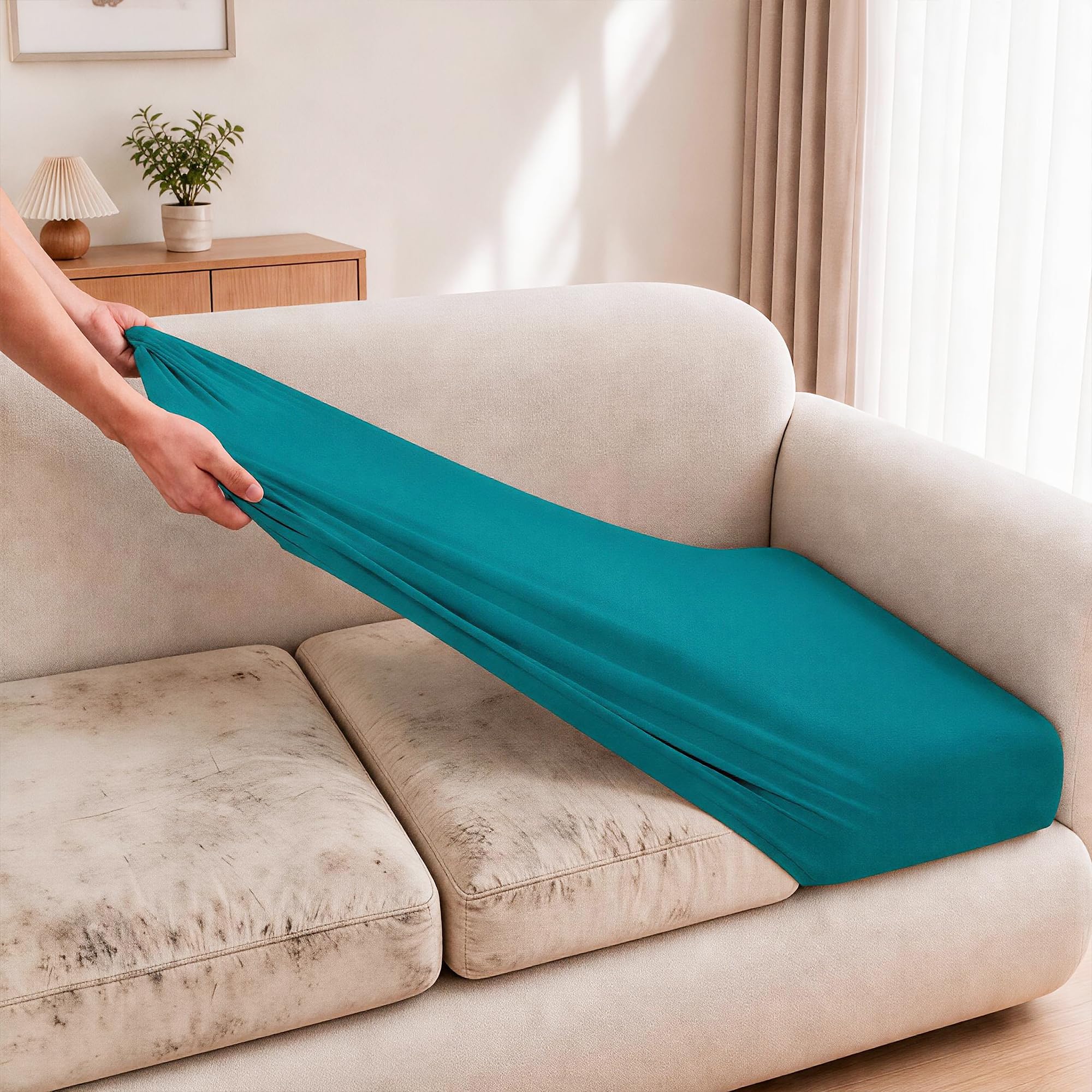 SUKAIKEQA cushion cover in use on a patio chair
