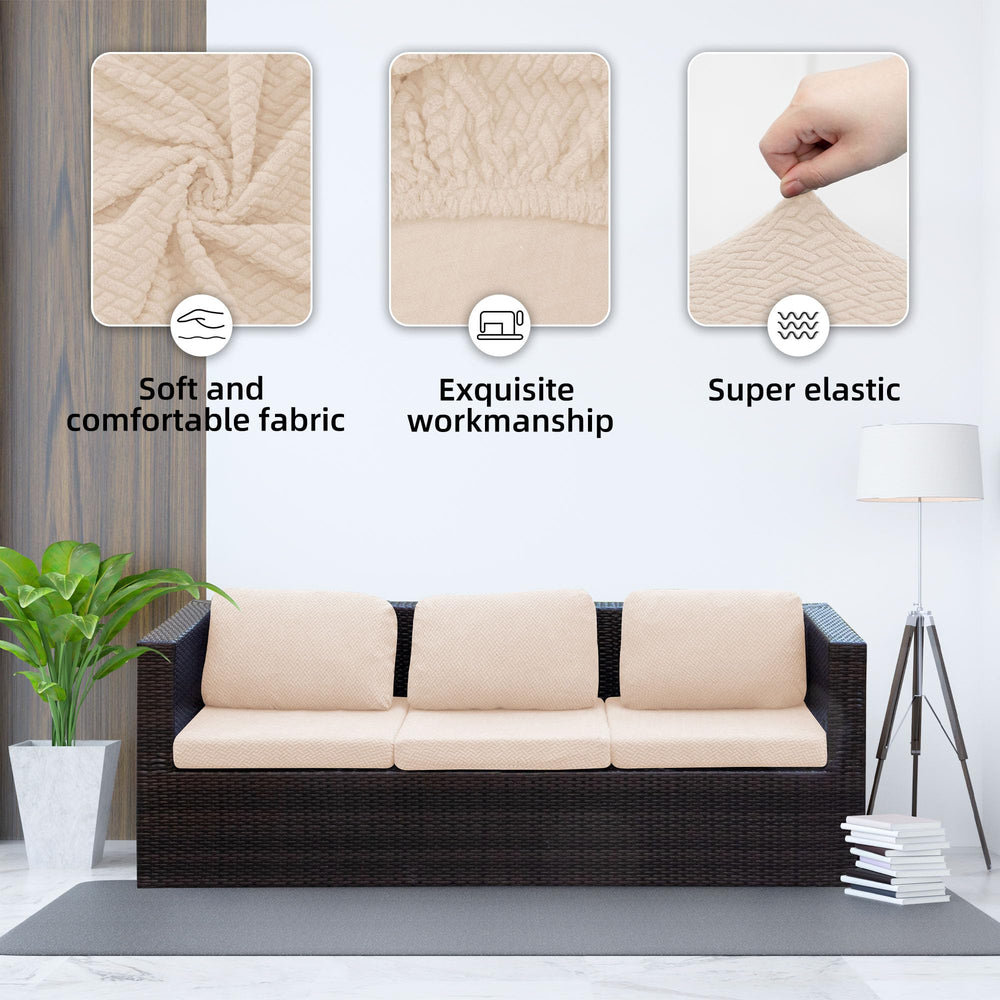SUKAIKEQA cushion covers displayed on outdoor furniture