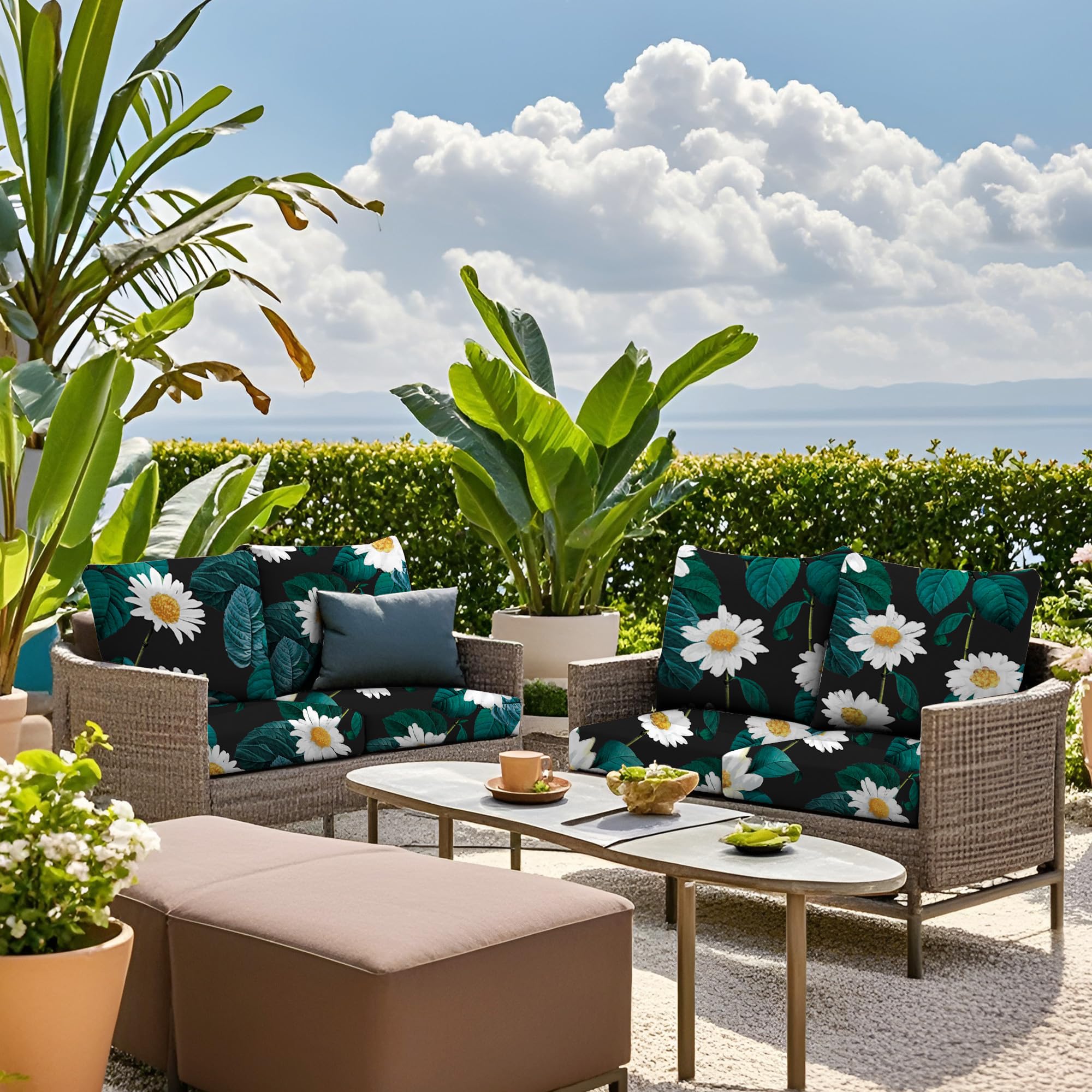 SUKAIKEQA cushion covers in use on patio furniture