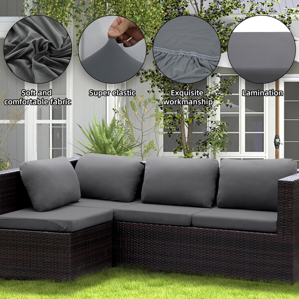 SUKAIKEQA cushion covers on outdoor furniture