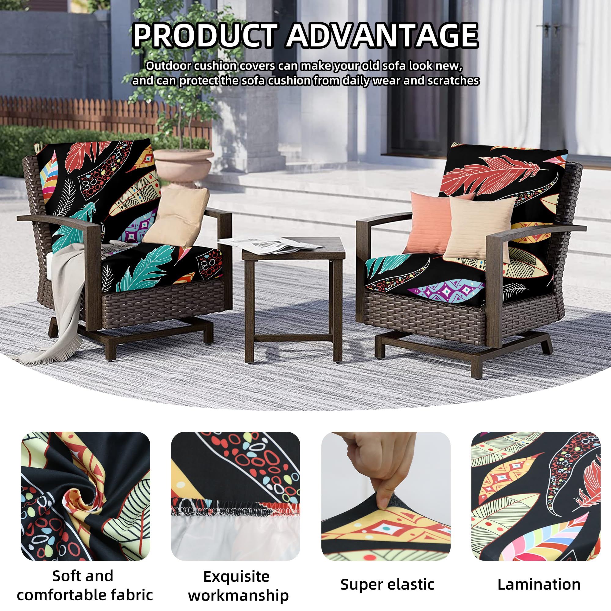 SUKAIKEQA cushion covers on outdoor sectional furniture