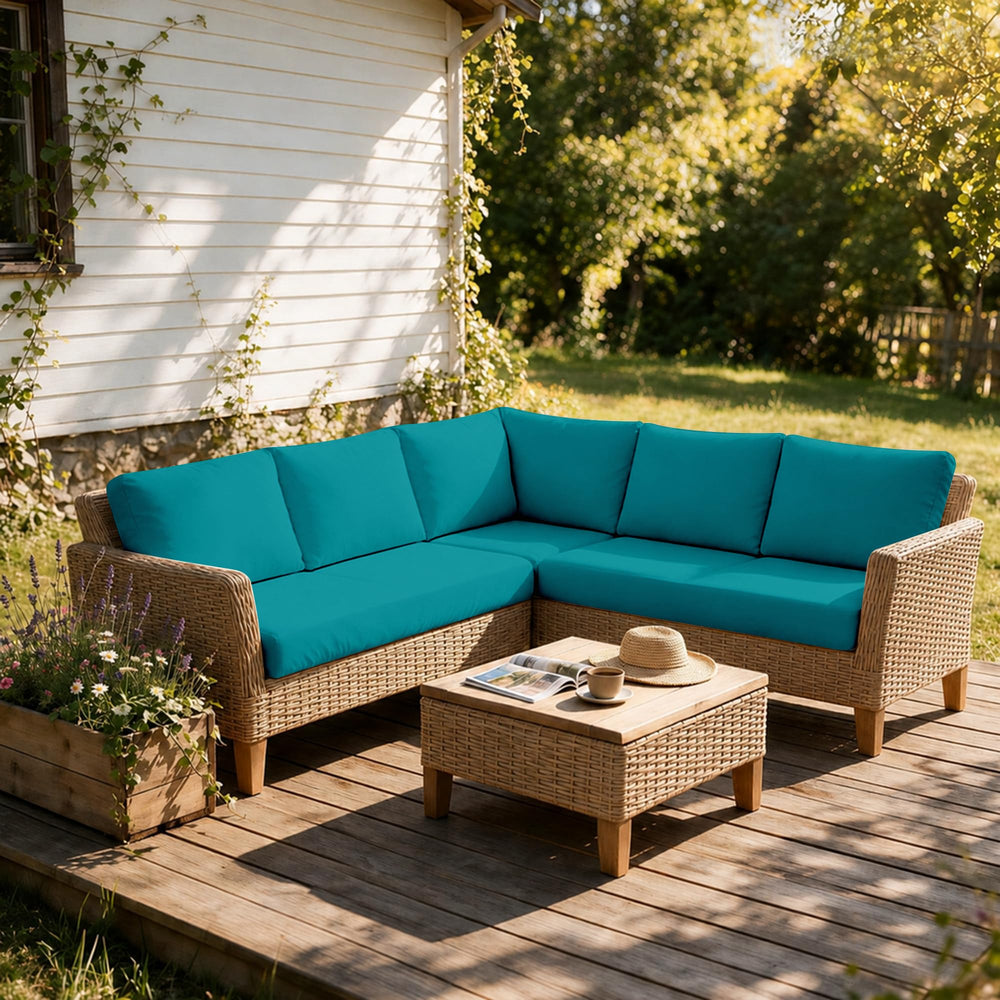 SUKAIKEQA cushion covers on outdoor sofa