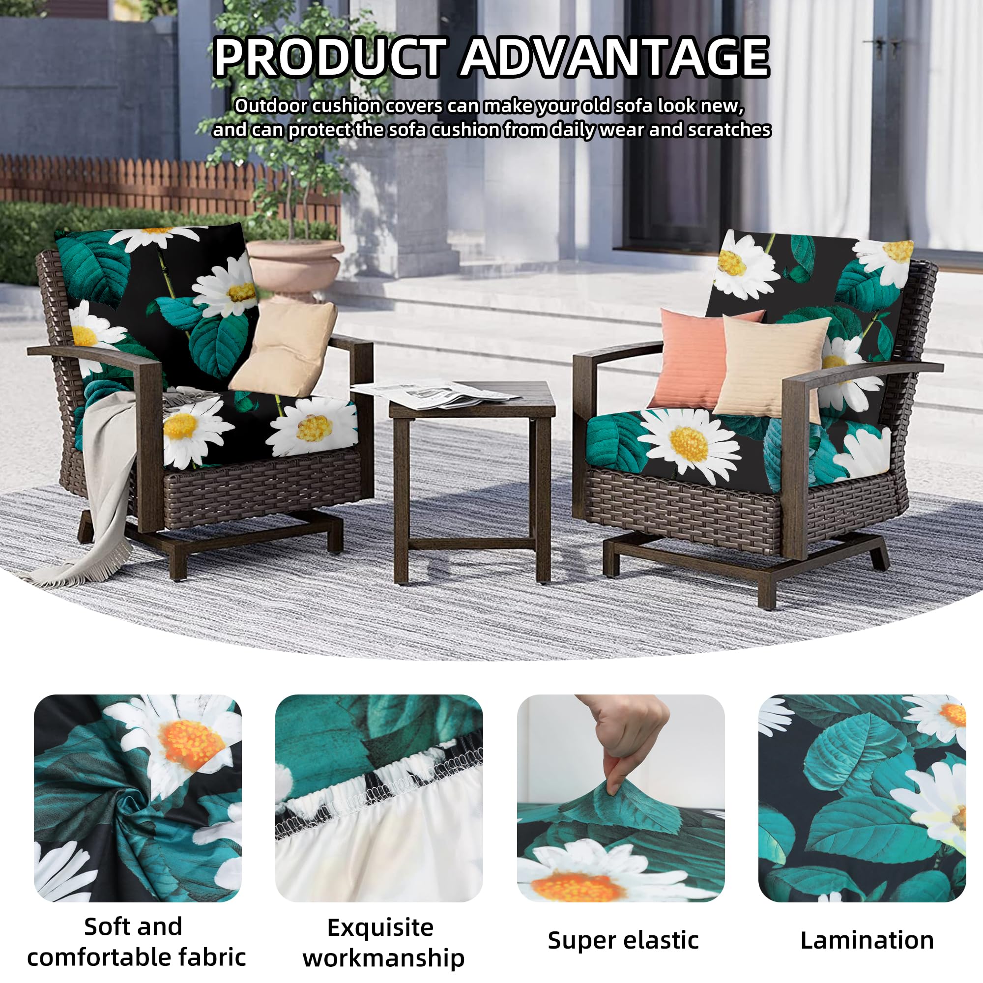 SUKAIKEQA cushion covers on outdoor sofa setting