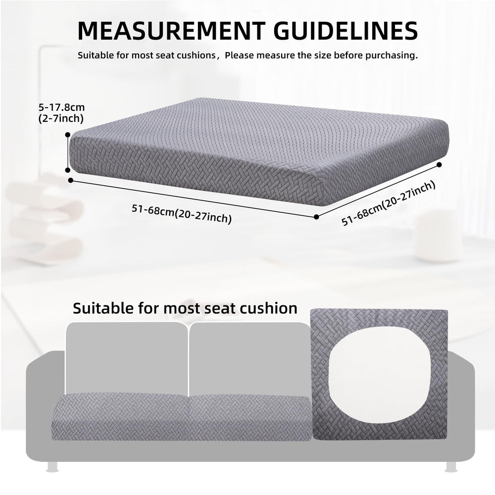 SUKAIKEQA cushion covers on outdoor sofa, showcasing snug fit