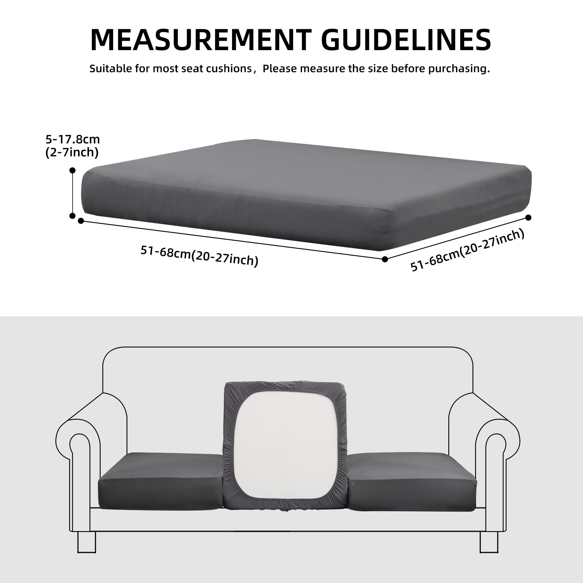 SUKAIKEQA cushion covers set with elastic hem