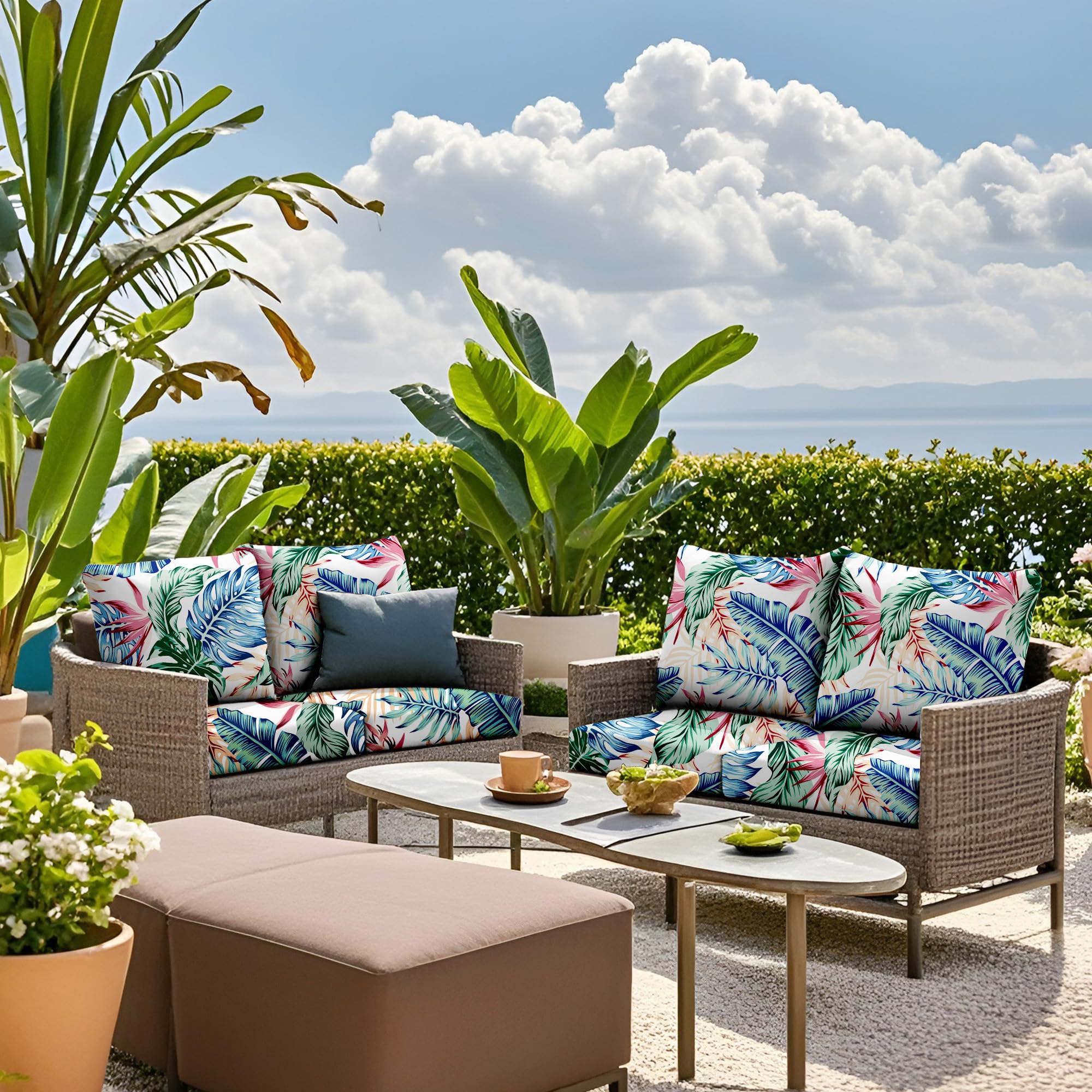 SUKAIKEQA Tropical Flavor cushion covers laid flat