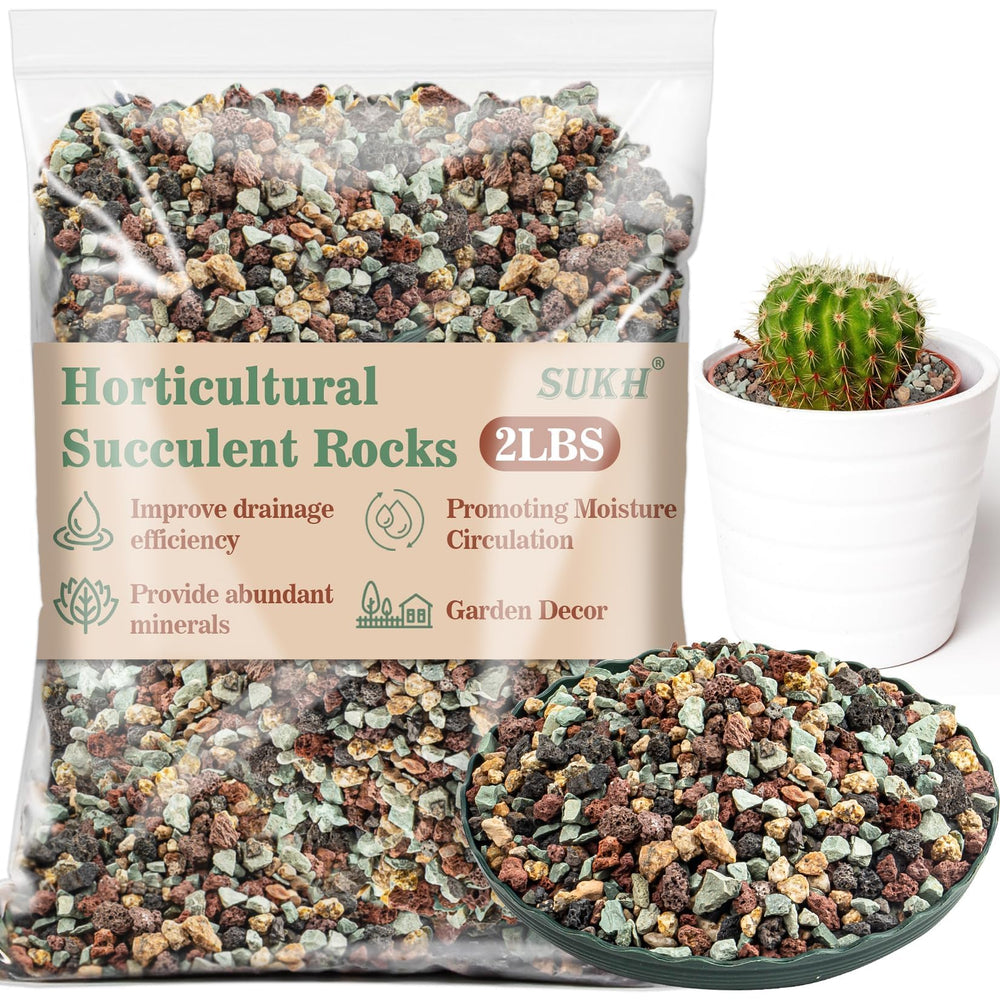 Sukh 2LBS Mix Horticultural Lava Pebbles front view