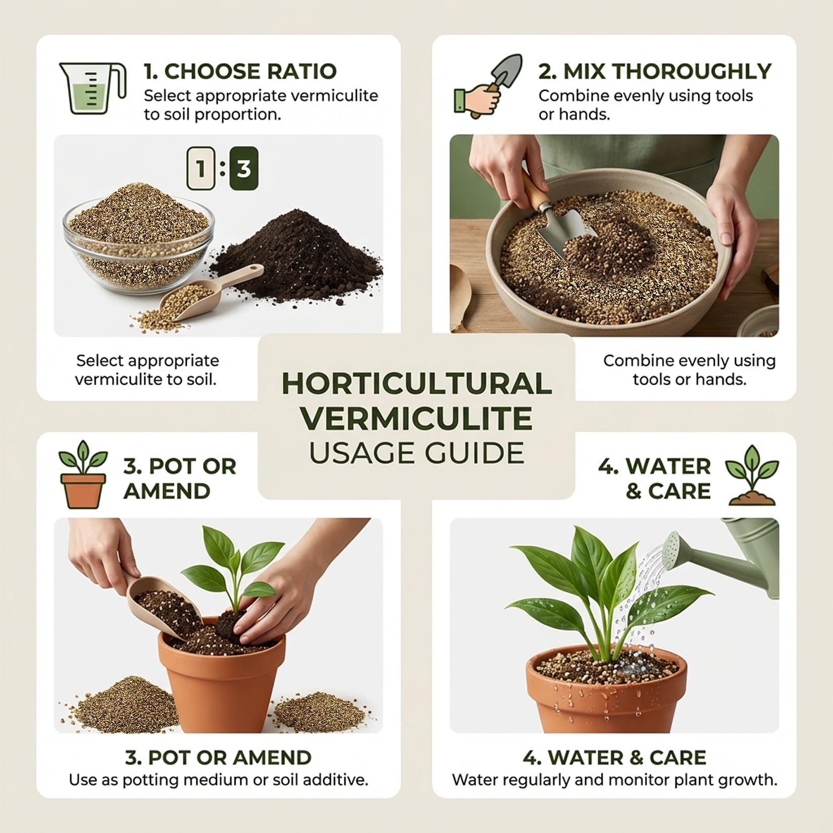 Sukh Organic Vermiculite mixed with potting soil