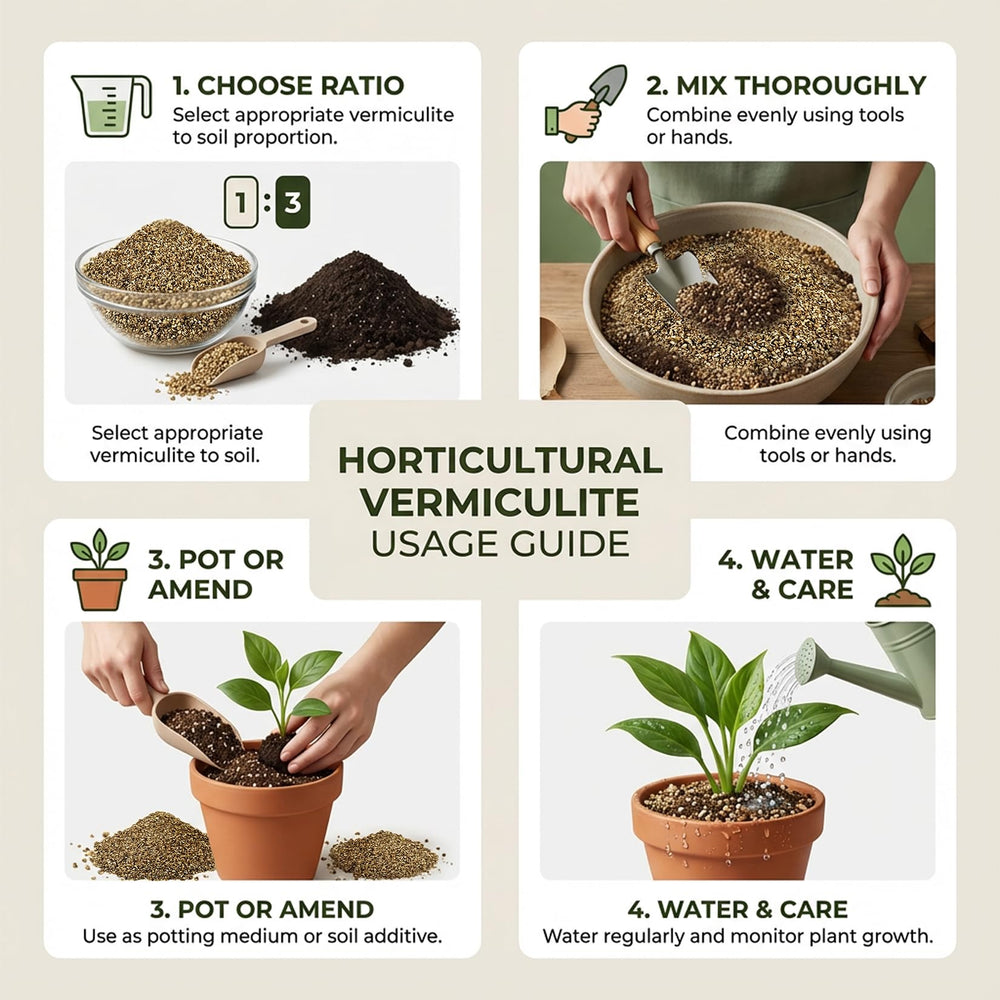 Sukh Organic Vermiculite mixed with potting soil
