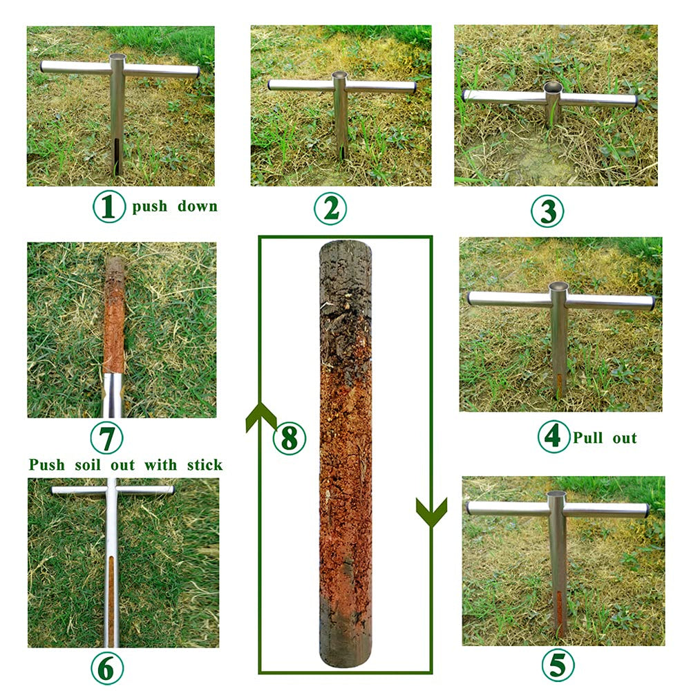 Sukiise Soil Probe T handle showing ergonomic design