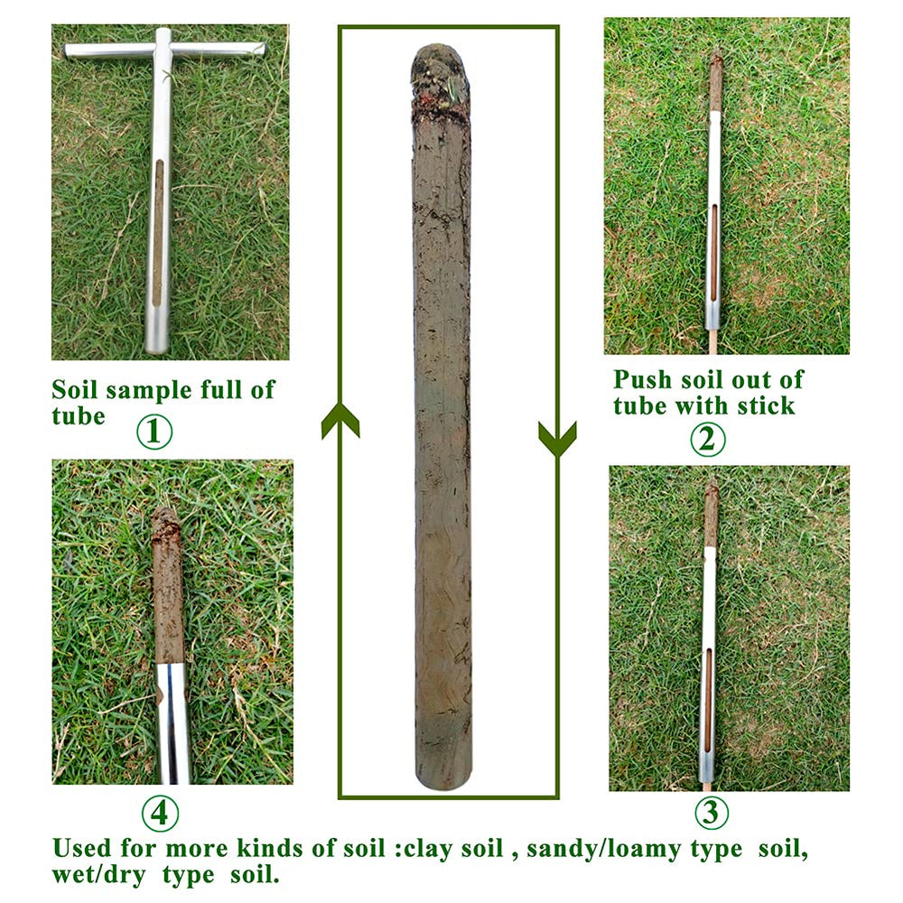Sukiise Soil Sample Probe dimensions and weight illustration