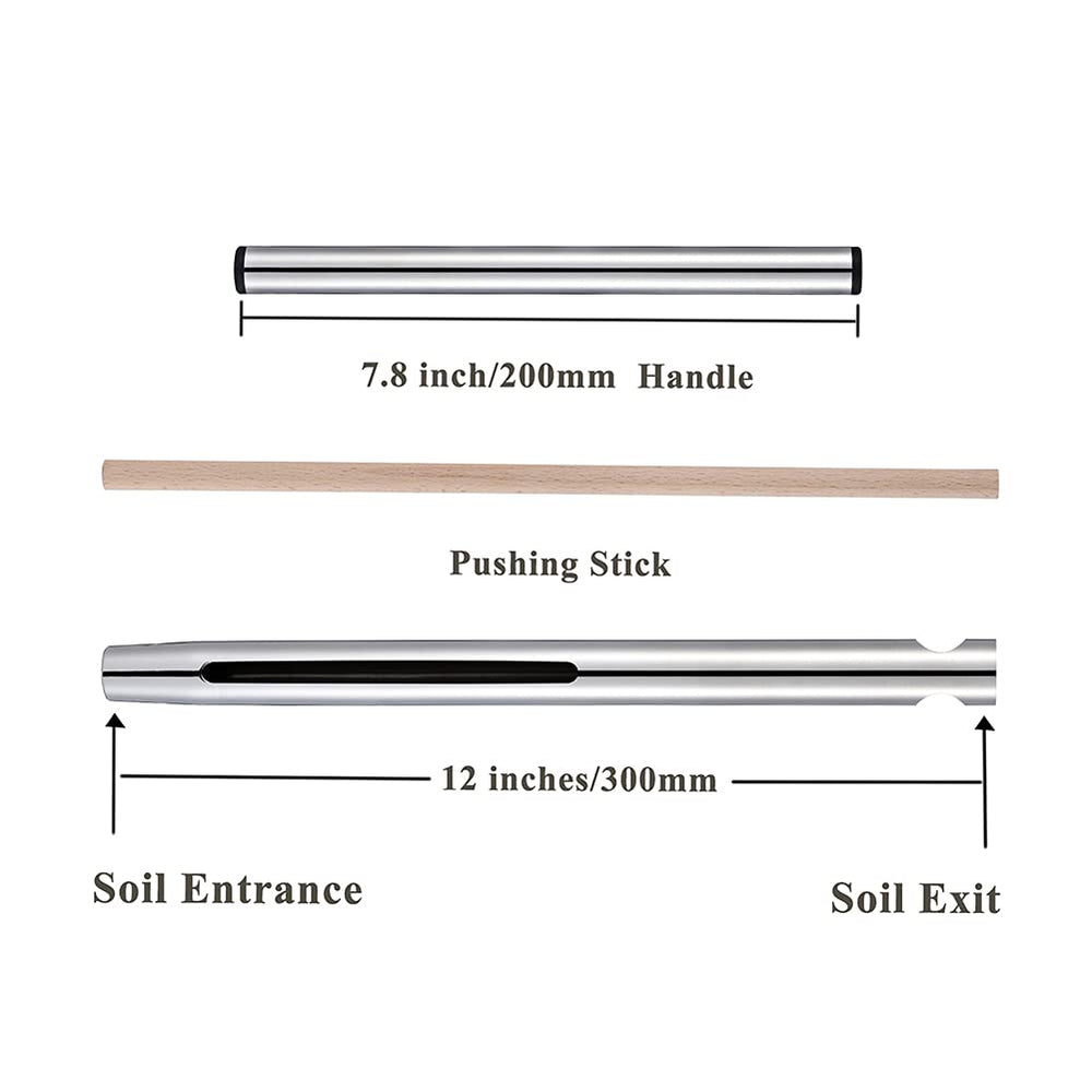 Sukiise Soil Sampler Tool close-up of stainless steel tip