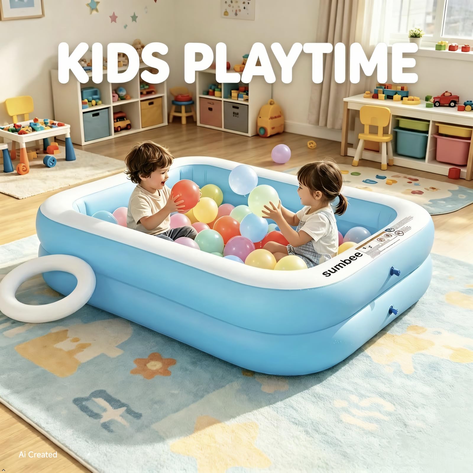 Sumbee Inflatable Pool with repair patches and manual