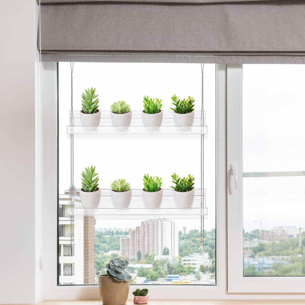 Sumerflos 2-Tier Window Boxes showing adjustable rope