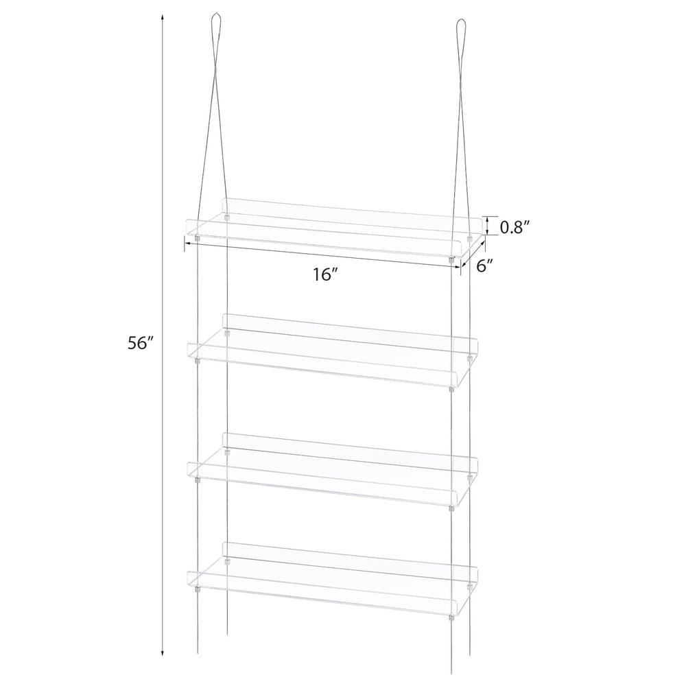 Sumerflos 4 Tier Acrylic Window Plant Shelves installation instructions