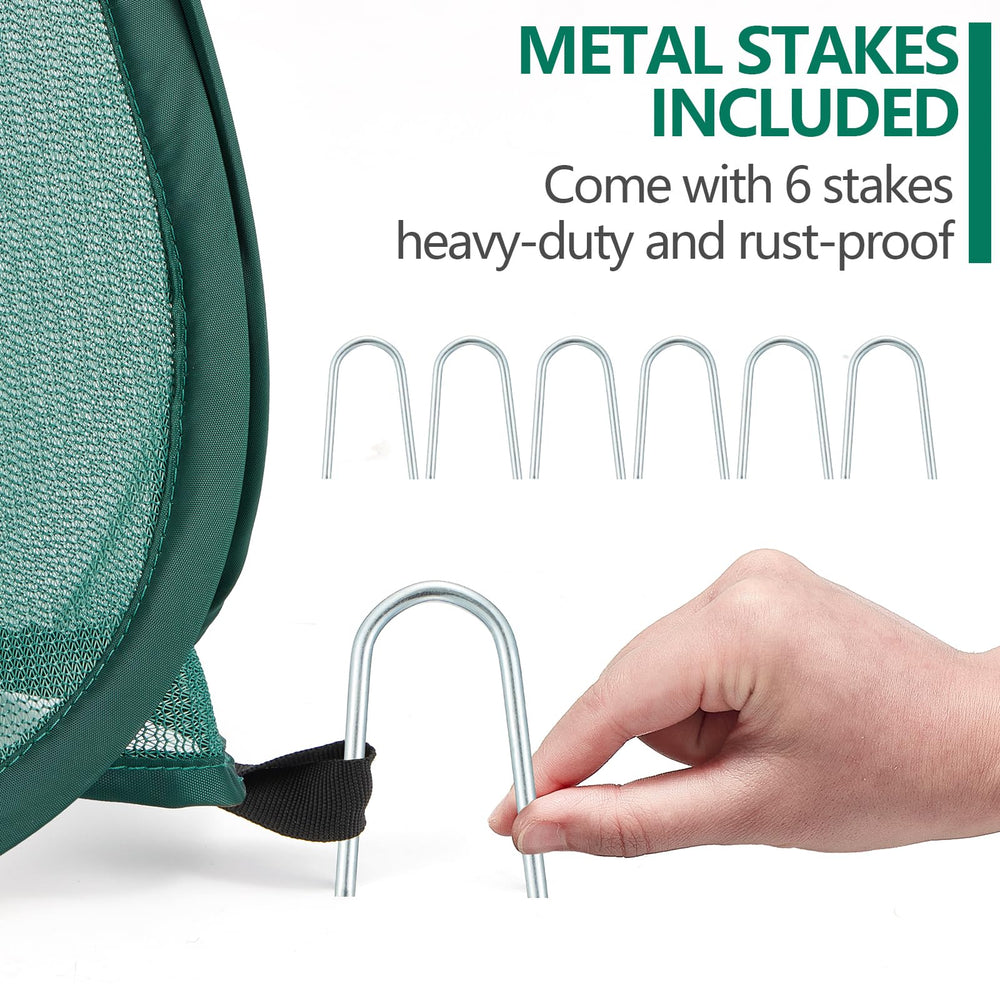 SUMGROW Garden Bed Cover with metal anchoring spikes