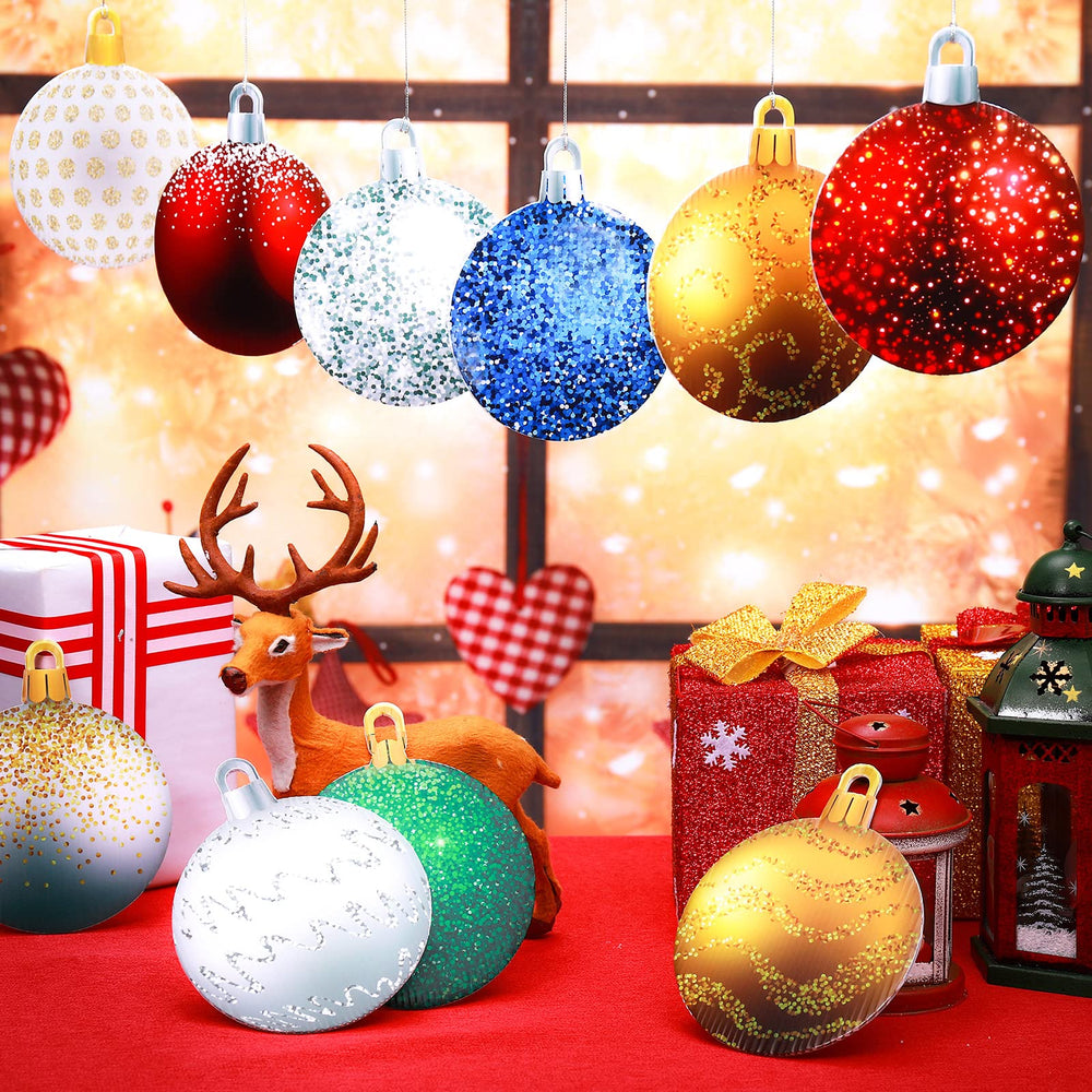 Sumind large Christmas ornaments on a snowy background