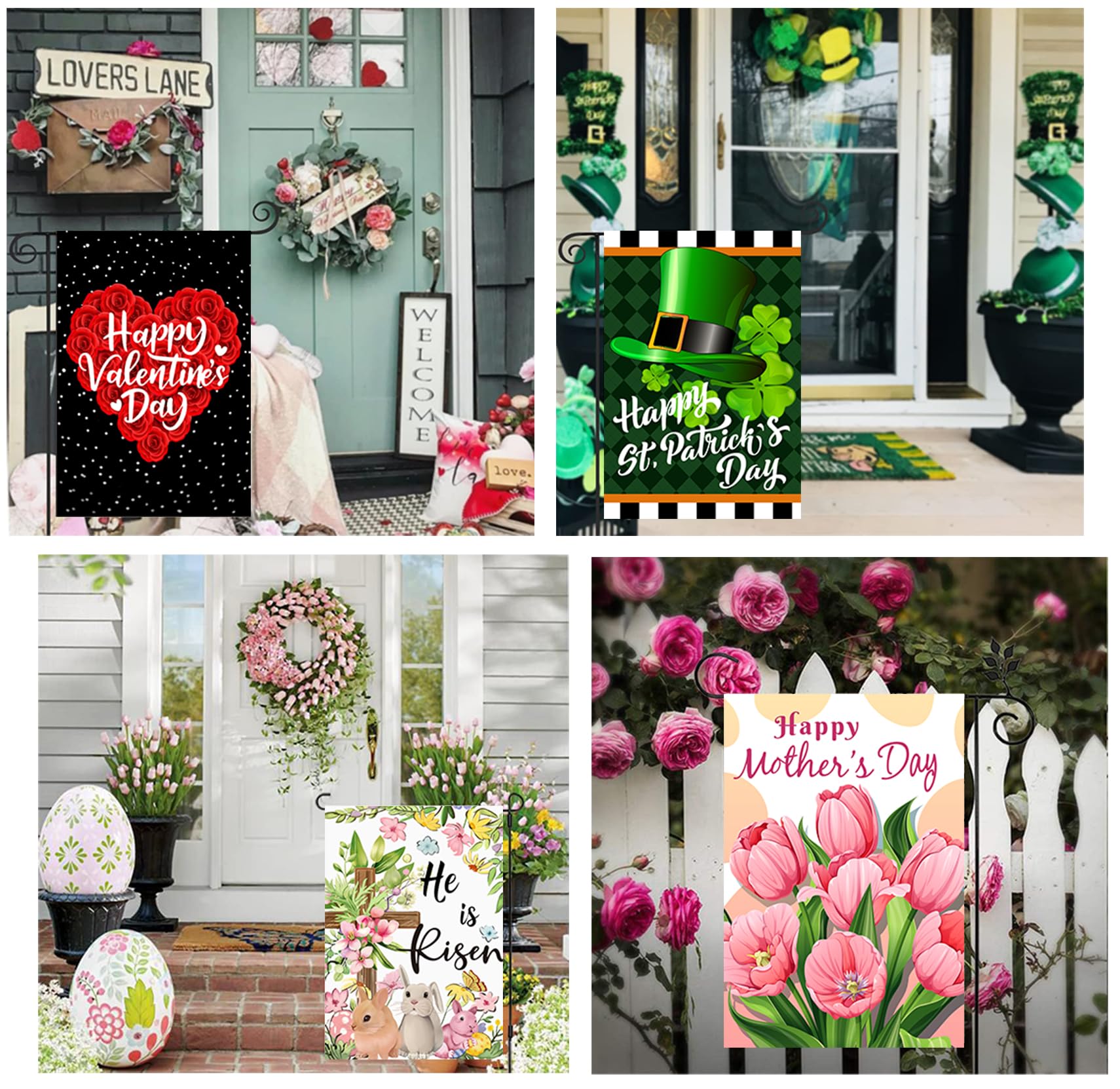 Summer garden flag design for outdoor decoration