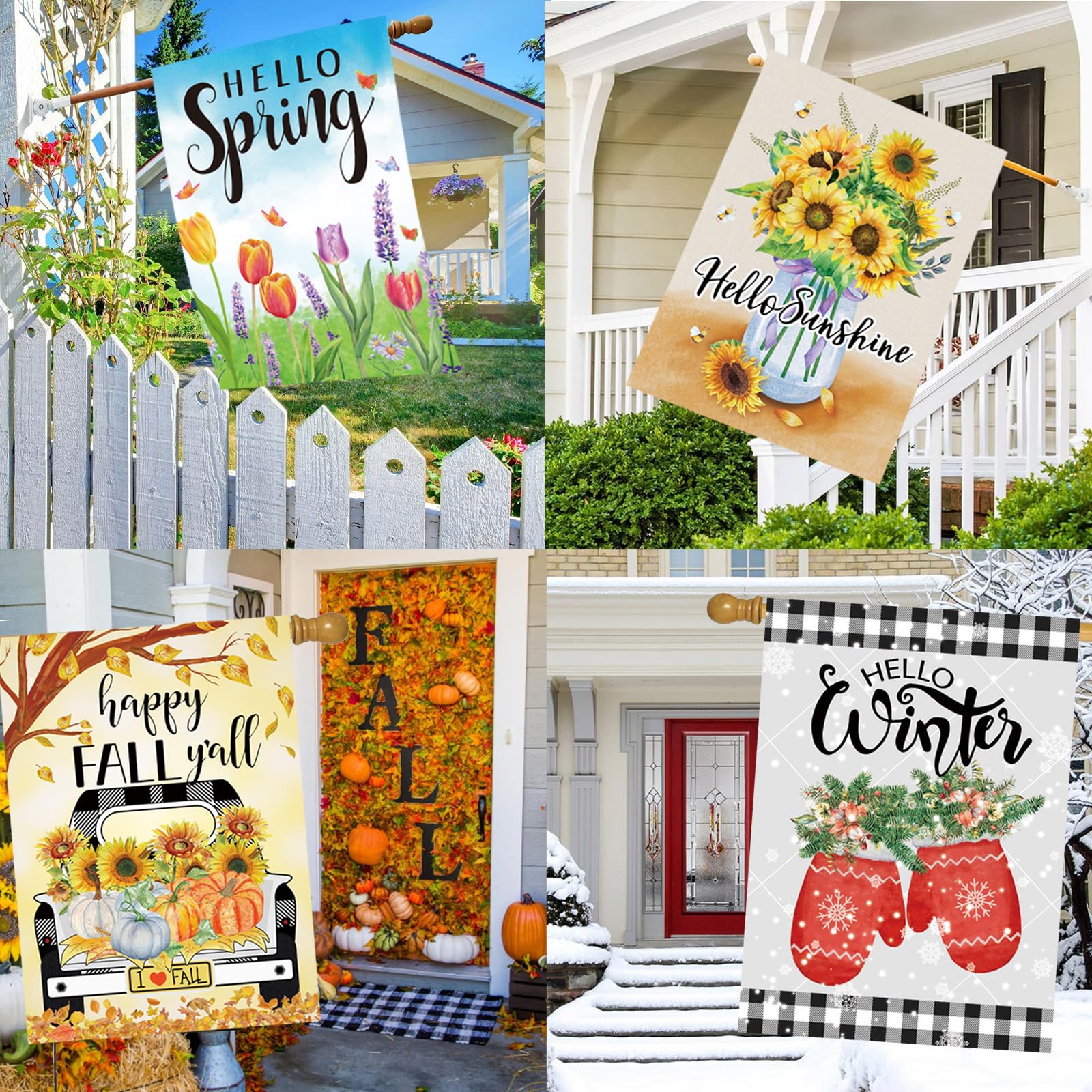 Summer garden flag from Pating set, outdoors