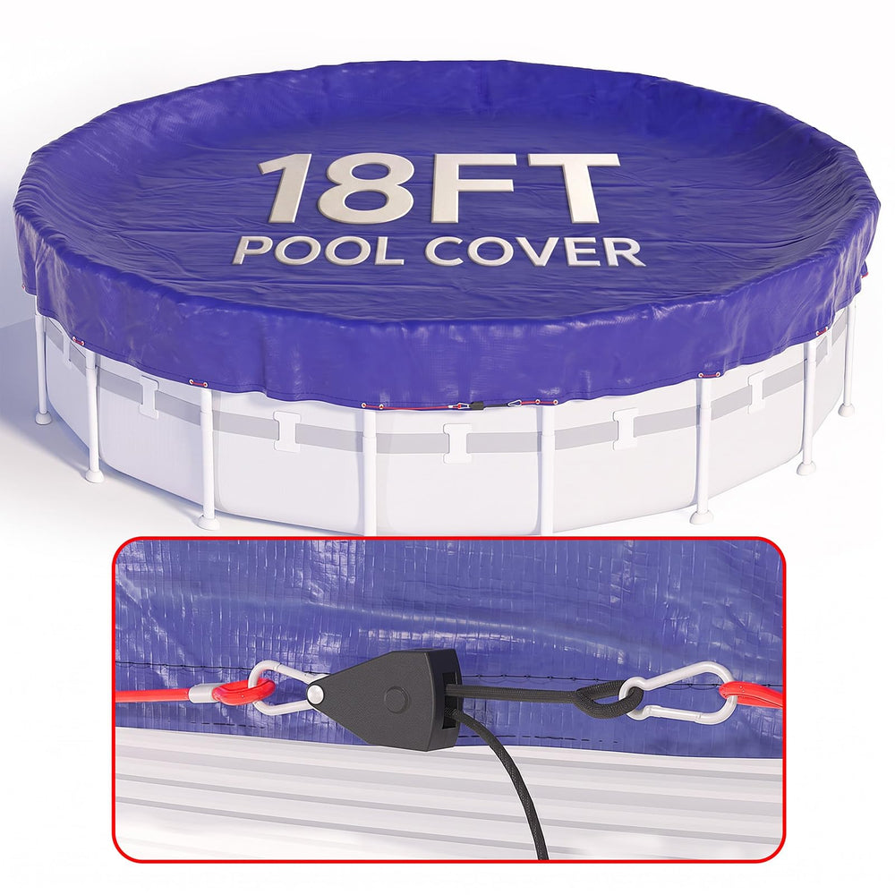 SUMMERBUDDY 18 FT Round Winter Pool Cover front view