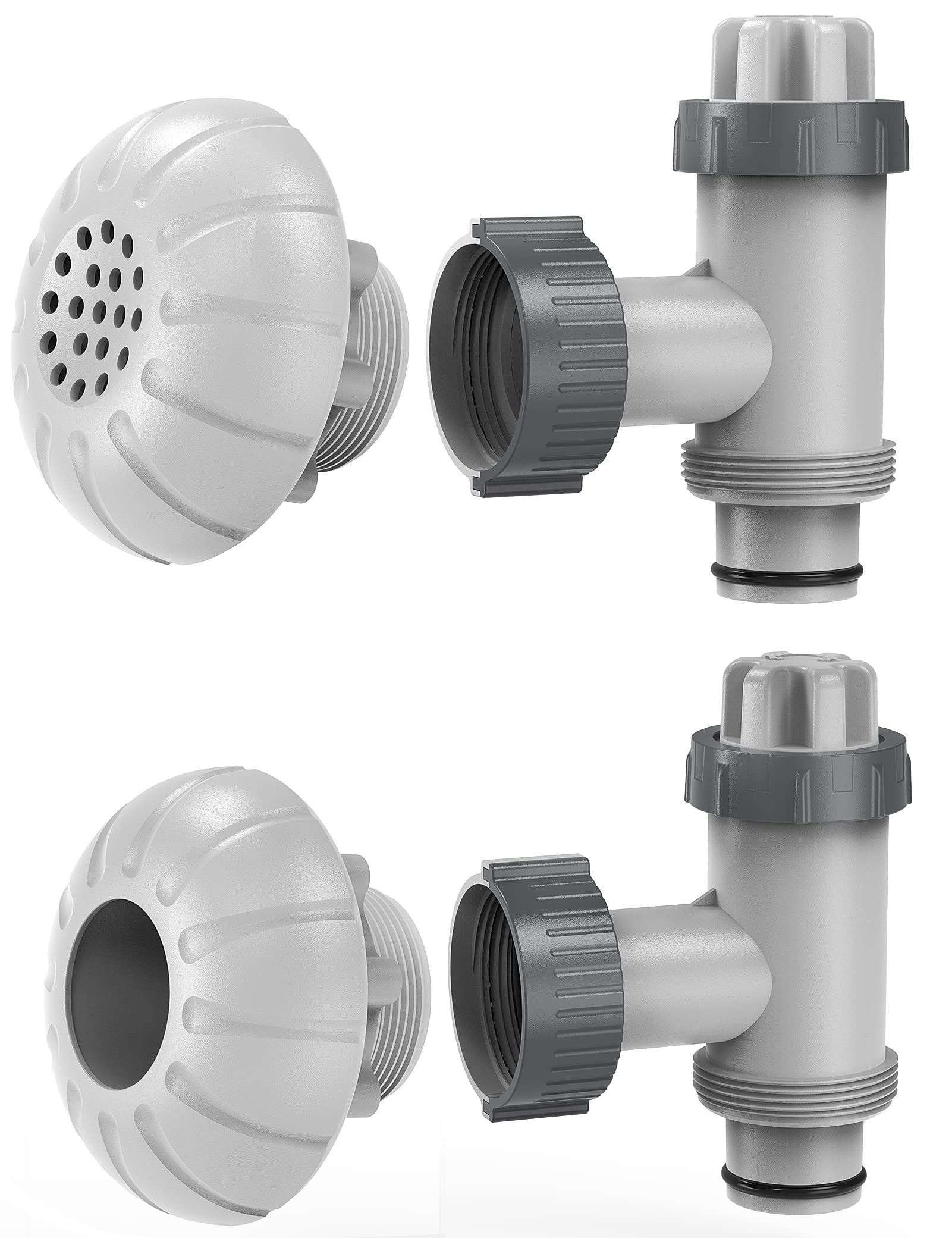 SUMMERBUDDY Pool Parts Kit with plunger valves and strainer
