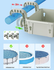 SUMMERBUDDY Poolside Storage Basket grey side view