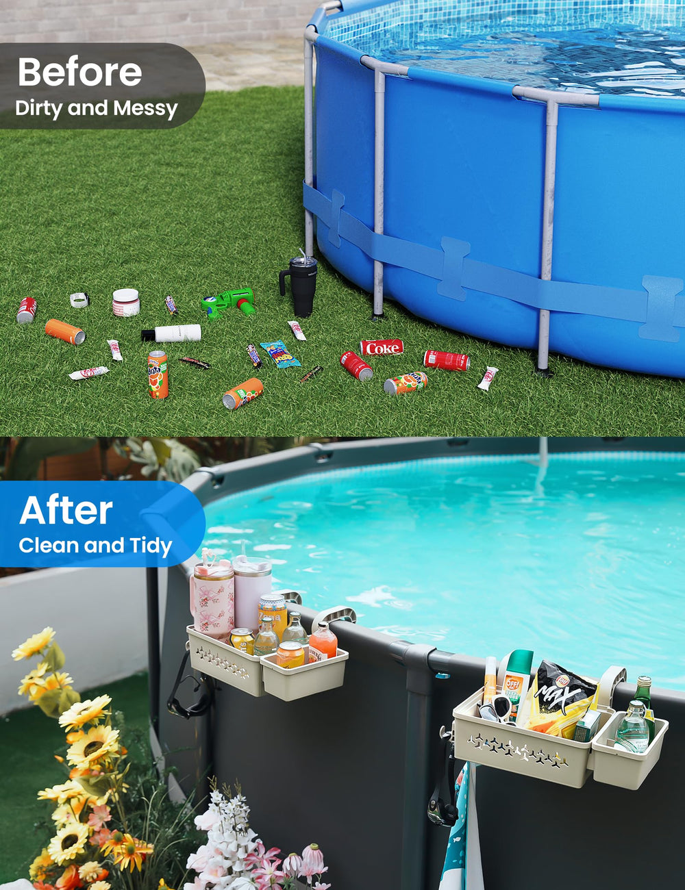 SUMMERBUDDY Poolside Storage Basket set of two
