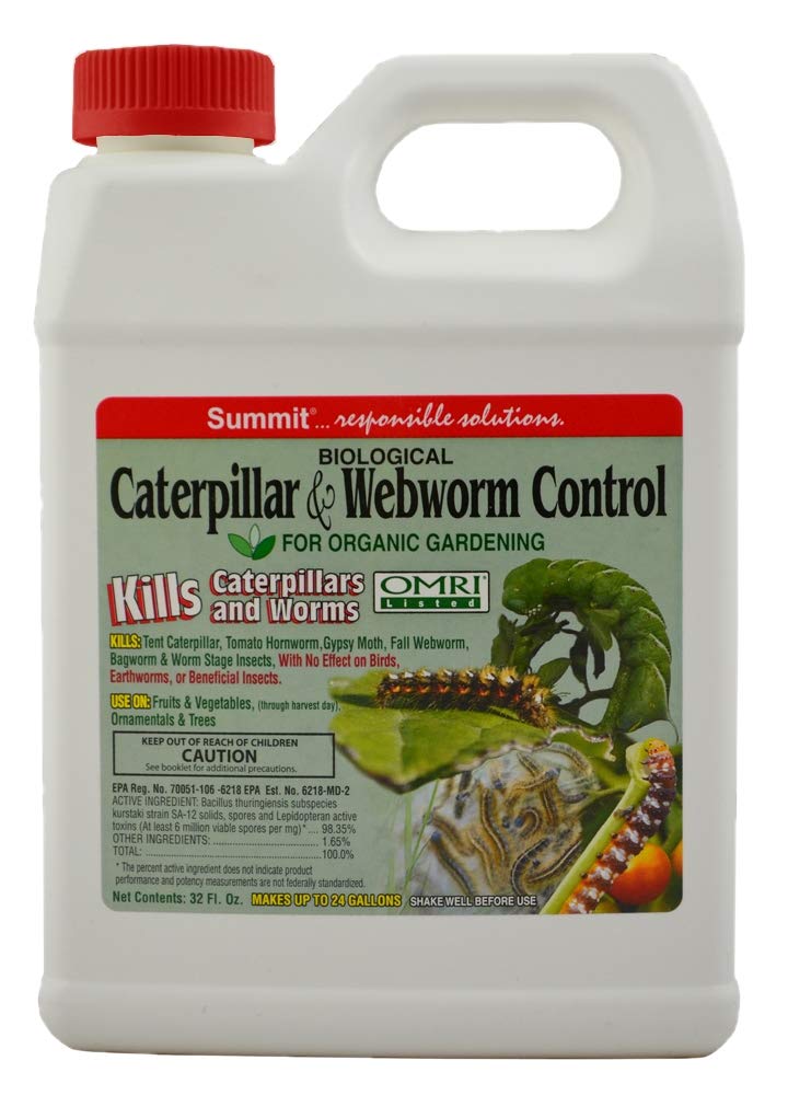 Summit Caterpillar and Webworm Control 1 Qt liquid concentrate bottle