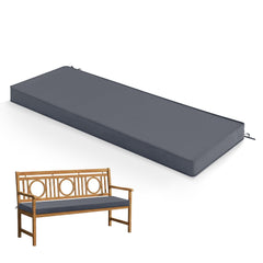Summsun 45x18 inch outdoor bench cushion dark grey front view