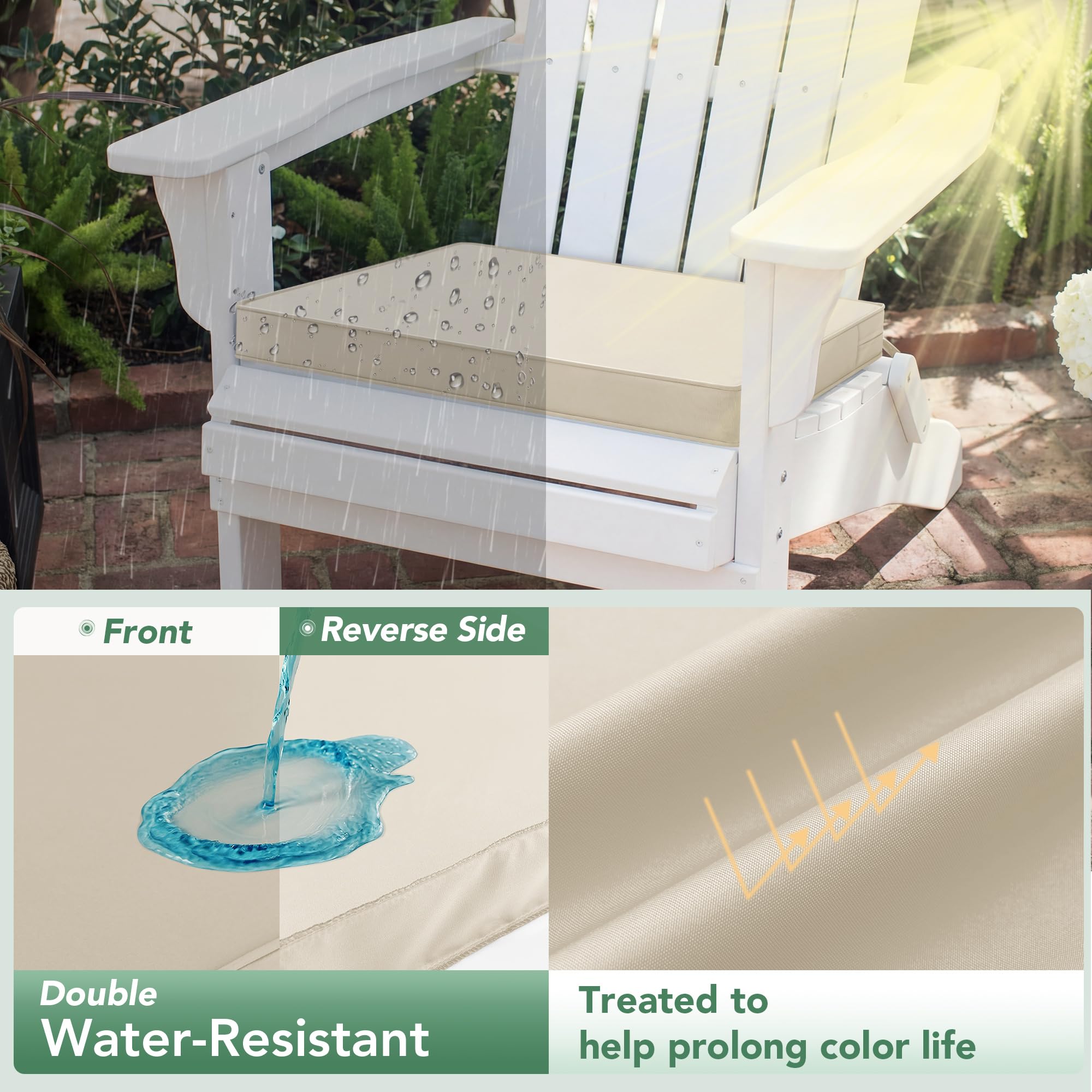 Summsun chair cushion on patio furniture