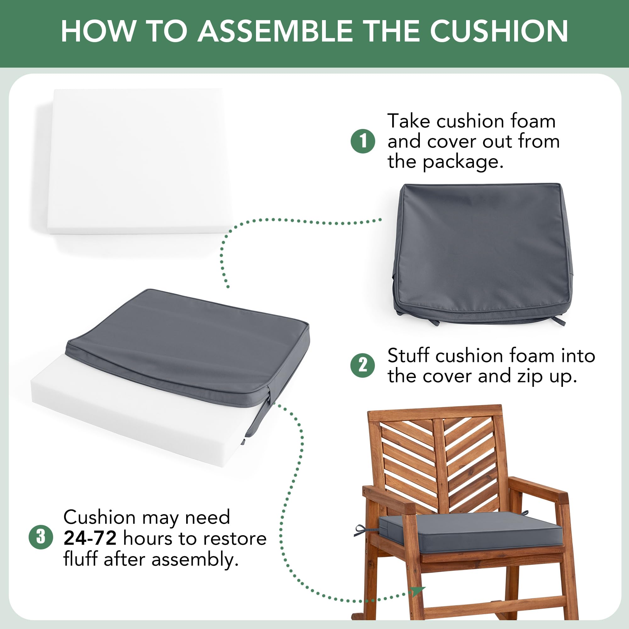 Summsun chair cushions displayed on a wicker chair