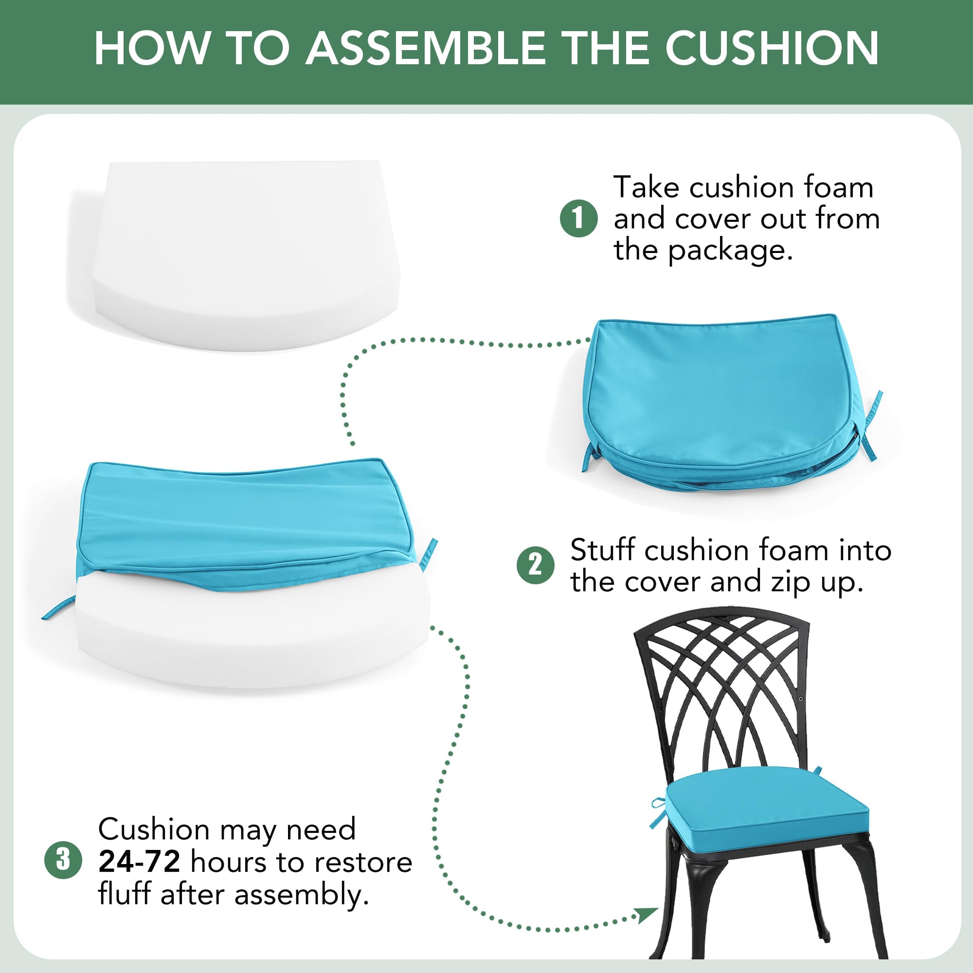 Summsun chair cushions in a backyard setting