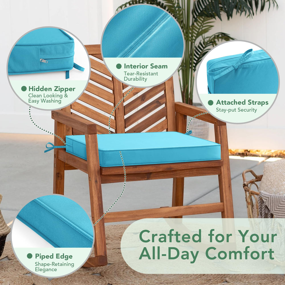 Summsun cushion with adjustable straps securing it to a chair