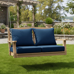 Summsun navy outdoor chair cushion back view
